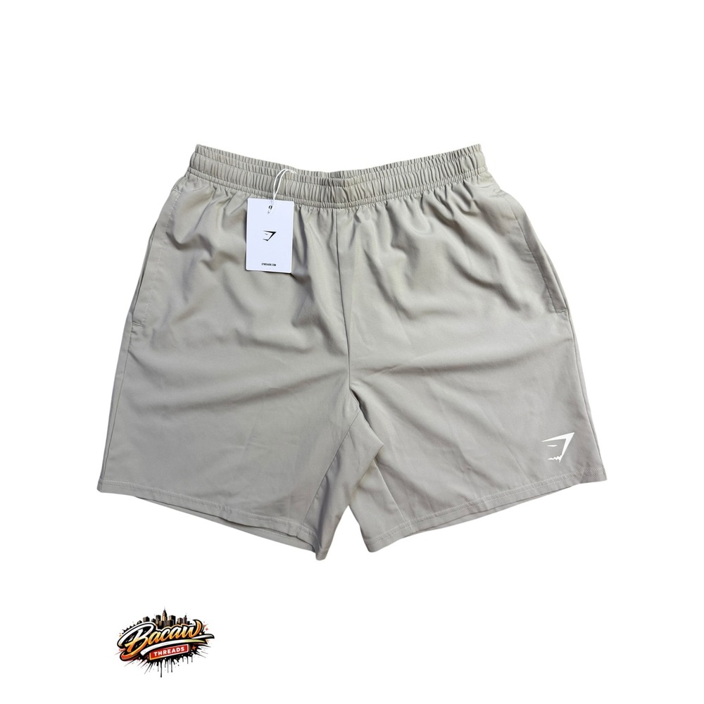 Gymshark Arrival 7 Inch Training Shorts Stone Grey Mens Medium A2A1L-GB7S-M-BY1